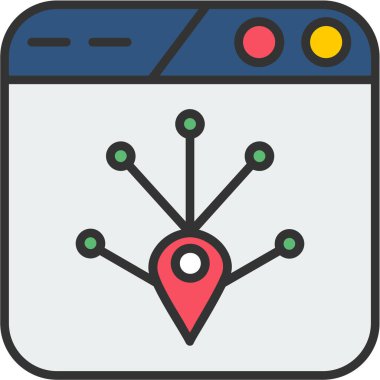 konum gezinme vektör simgesi