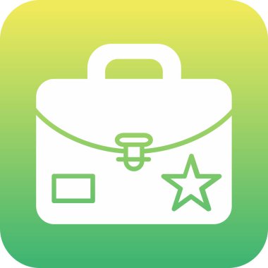 evrak çantası simgesi, modern basit resimleme