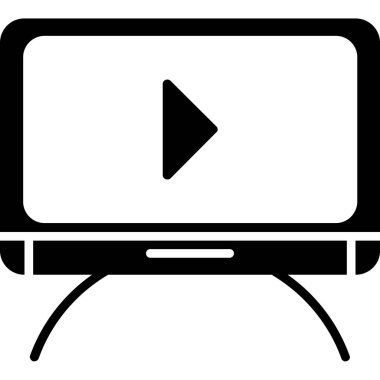 Televizyon. Web simgesi basit illüstrasyon