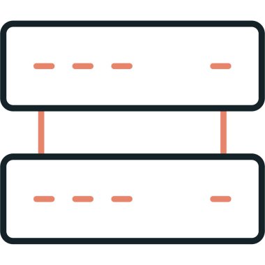 sunucu vektör renk çizgisi simgesi