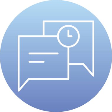 Sohbet simgesinin vektör illüstrasyonu