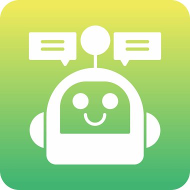 Bir robot simgesinin vektör illüstrasyonu