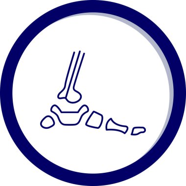 Mavi ve beyaz bir ikonun vektör illüstrasyonu