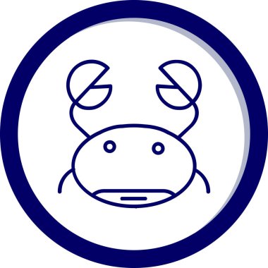 Şirin bir çizgi film simgesinin vektör çizimi