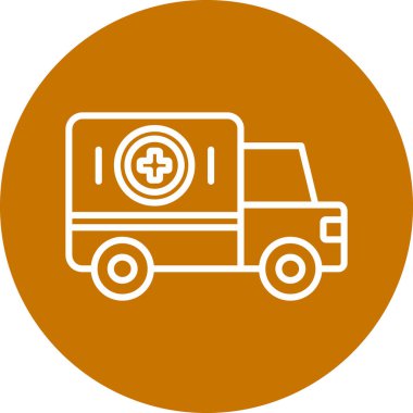 Ambulans simgesinin vektör çizimi