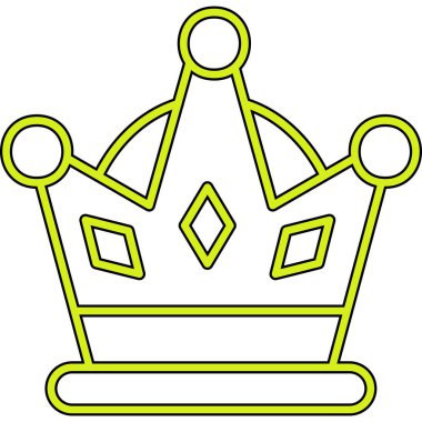 Taç vektör simgesi. özet çizimi
