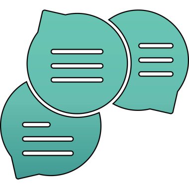 Boş mavi ve siyah yuvarlak şekil simgesinin çıkartması