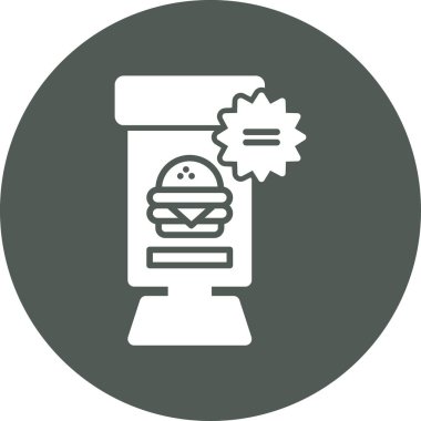 Hamburger ikonu vektör illüstrasyonu