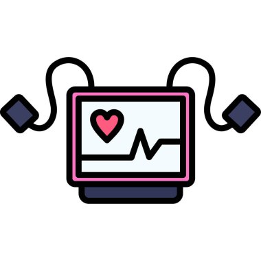 kalp hızı vektör çizimi tasarımı