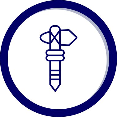 Kılıç. Web simgesi basit illüstrasyon