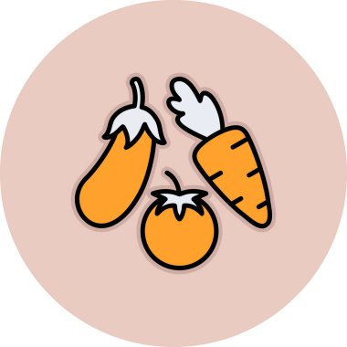 Havuç simgesi vektör illüstrasyonu