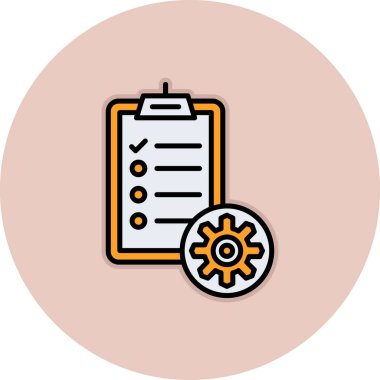 Kalem kullanan bir belgenin vektör illüstrasyonu