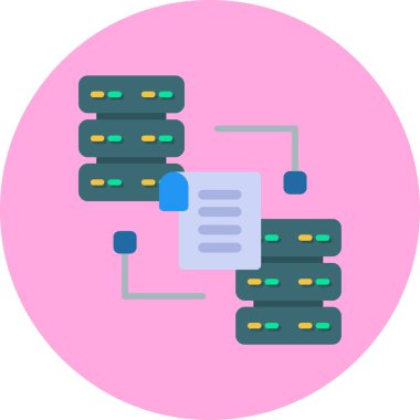 Sunucu. Web simgesi basit illüstrasyon