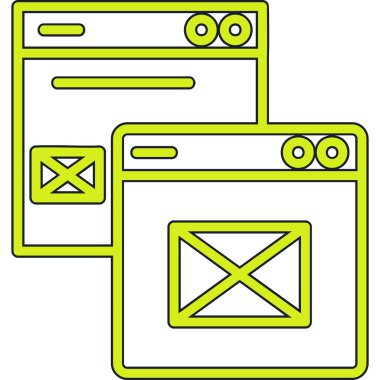 Web sitesi simgesi, vektör illüstrasyonu