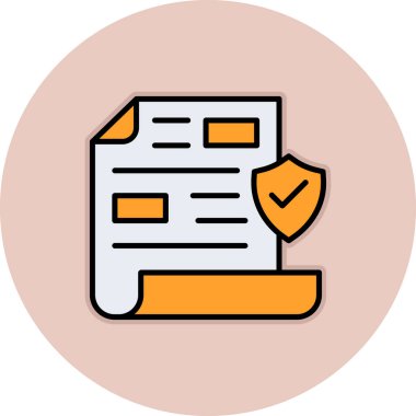 belge simgesi vektör illüstrasyonu