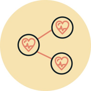 Kalp. Web simgesi basit illüstrasyon