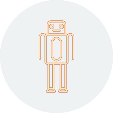 Benzersiz robot vektör simgesi