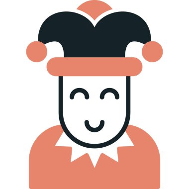 Şapkalı bir kadın yüzünün vektör çizimi