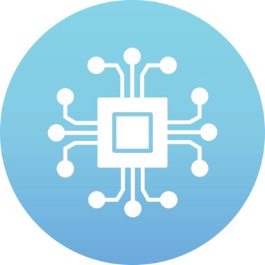 devre kartı simgesi, vektör illüstrasyonu beyaz arkaplanda izole edildi.