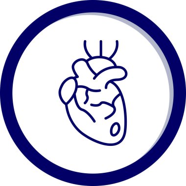 Kalp ikonu vektör illüstrasyonu