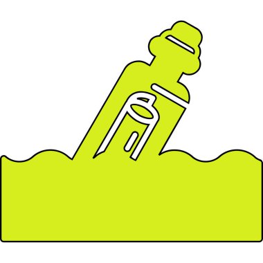 Bir karikatür su musluğunun vektör çizimi