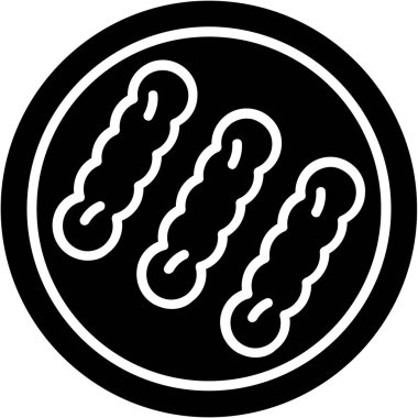 Yemek. Web simgesi vektör illüstrasyonu