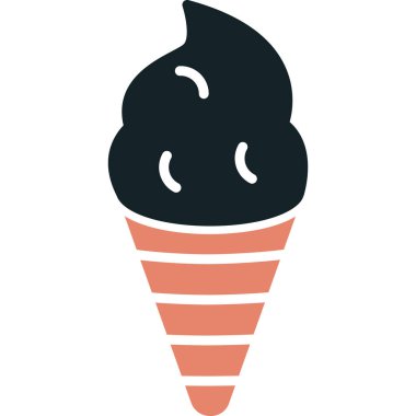 dondurma düz vektör simgesi