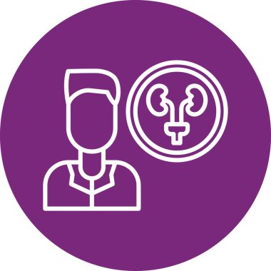 Anahtar satırı simgesi olan adam.