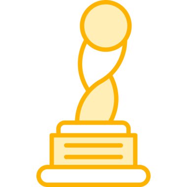 ödül kupa simgesi, düz stil