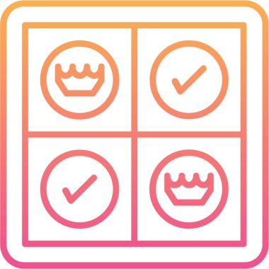 Bir taç simgesinin vektör illüstrasyonu