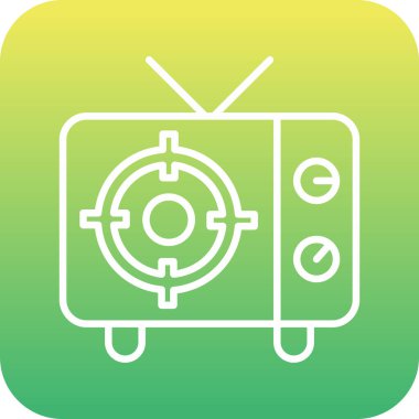 Benzersiz Radyo Vektör Satırı Simgesi