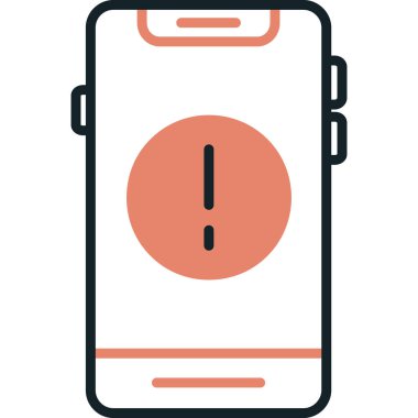 Alarm uyarısı simgesi ana hatlar biçiminde