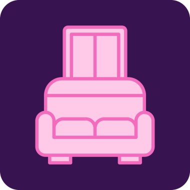 kanepe modern simge, basit vektör illüstrasyonu