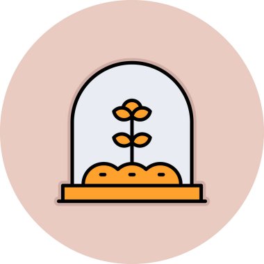 Bir çiçek simgesinin vektör illüstrasyonu