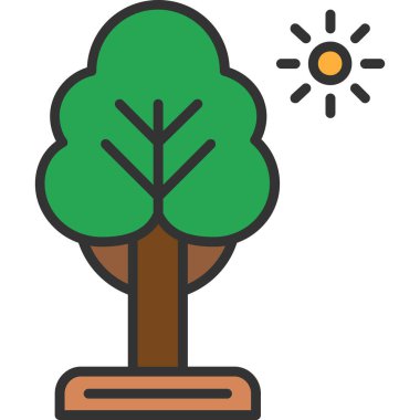 Ağaç. Web simgesi basit illüstrasyon