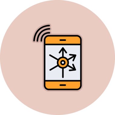 Cep telefonu. Web simgesi basit tasarım