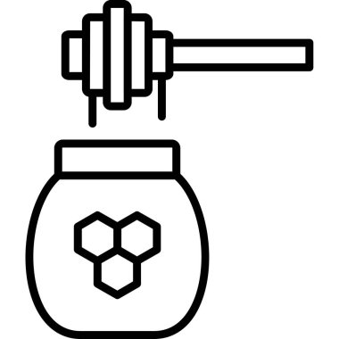Bal ikonu. Beyaz arkaplanda izole edilmiş web tasarımı için özet bal vektörü simgesi