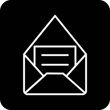 zarf e- posta simgesi, vektör illüstrasyonu