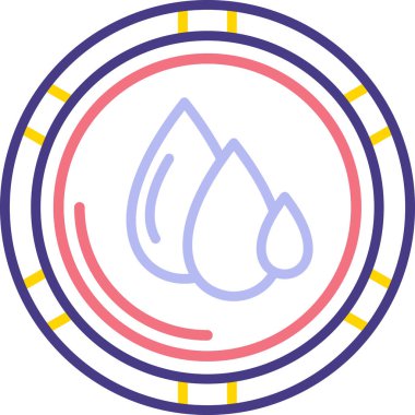 Su bırakma simgesinin vektör illüstrasyonu