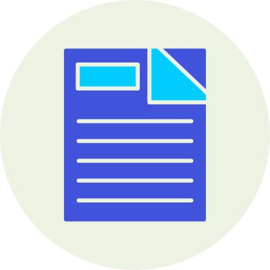 belge web simgesi vektör illüstrasyonu