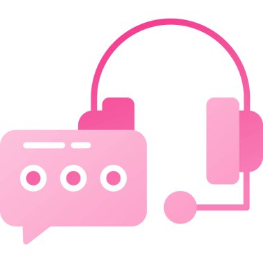 Kulaklık. Web simgesi basit illüstrasyon