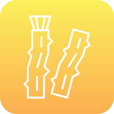 Sarı kağıdın karikatür simgesinin vektör çizimi