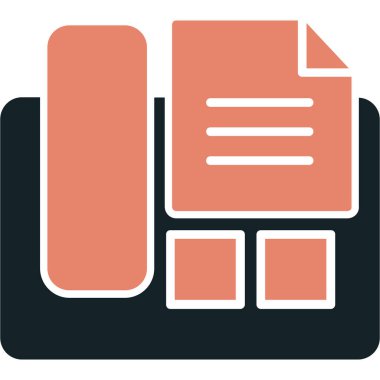 Belge. Web simgesi basit illüstrasyon