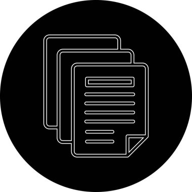 Belge modern simgesinin vektör illüstrasyonu