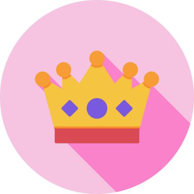 Crown ikon vektör illüstrasyonu. Web için düz biçim tasarım simgeleri