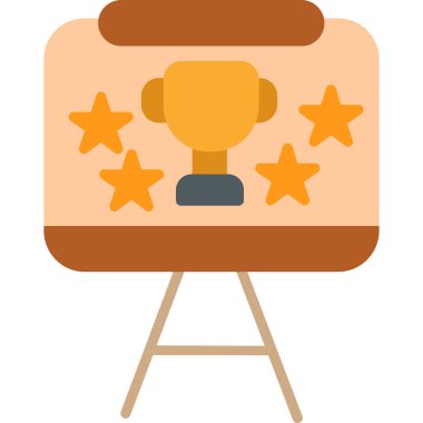 Kupa ikonu. düz dizayn