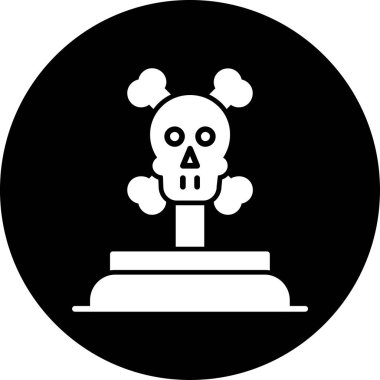 Kafatası simge vektör çizim