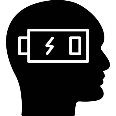 Beyin. Web simgesi basit illüstrasyon