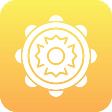 Ayçiçeği simgesinin vektör illüstrasyonu