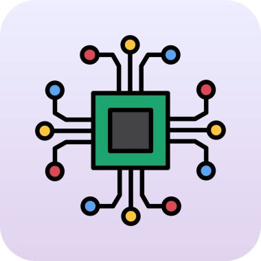 vektör yonga simgesi, vektör illüstrasyonu, teknoloji konsepti